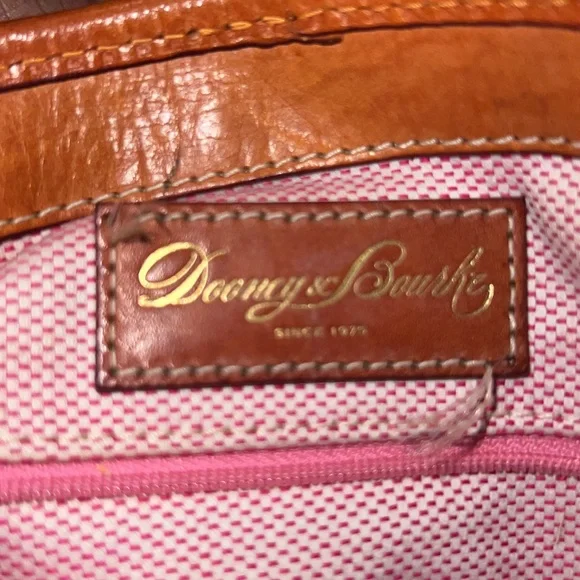 Dooney & Bourke Giraffe Print Canvas Brown and Black Tote with Leather Accents